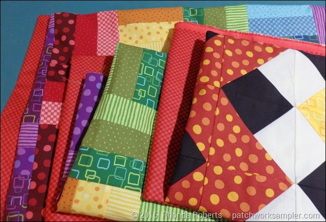 Rainbow quilts-backs