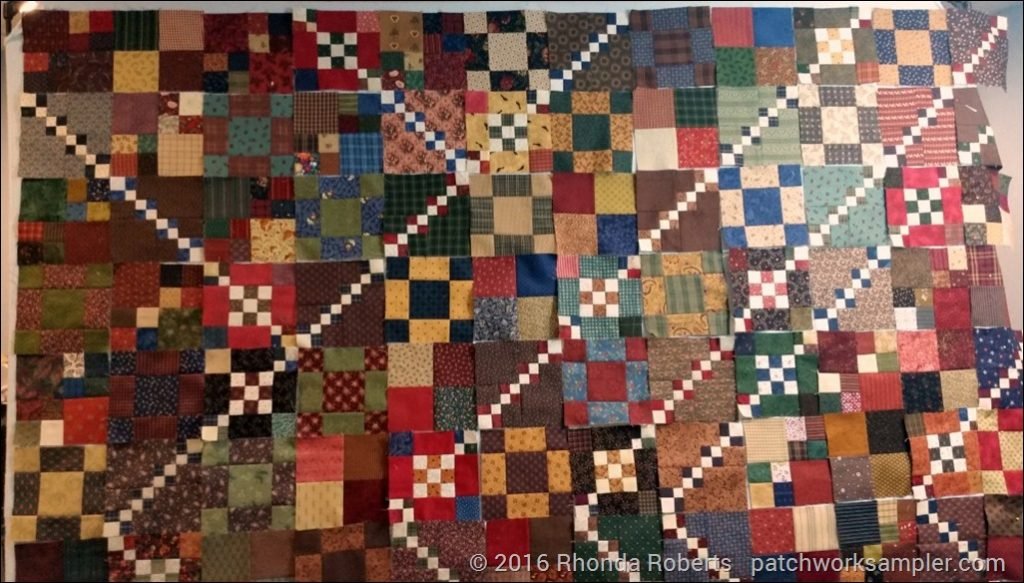 Trail Mix Quilt top in progress