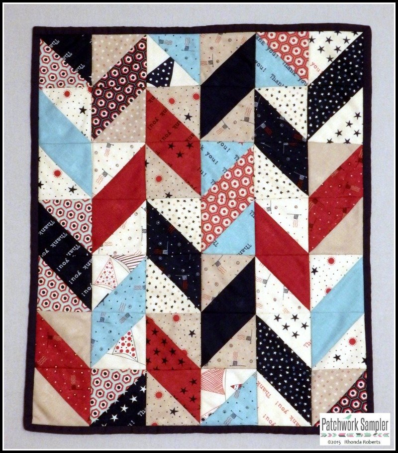 Half-Square Triangle Tips - Patchwork Sampler